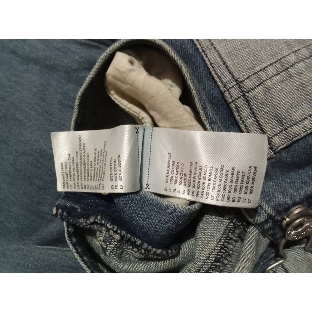 Brixton Costa Two Tone Oversized Denim Overalls Relaxed Fit Casual Size XS - Picture 14 of 14